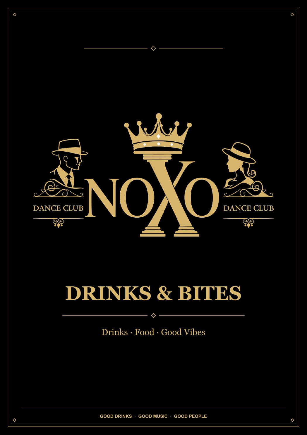 Titelbild der NOXO Drinks & Bites Karte