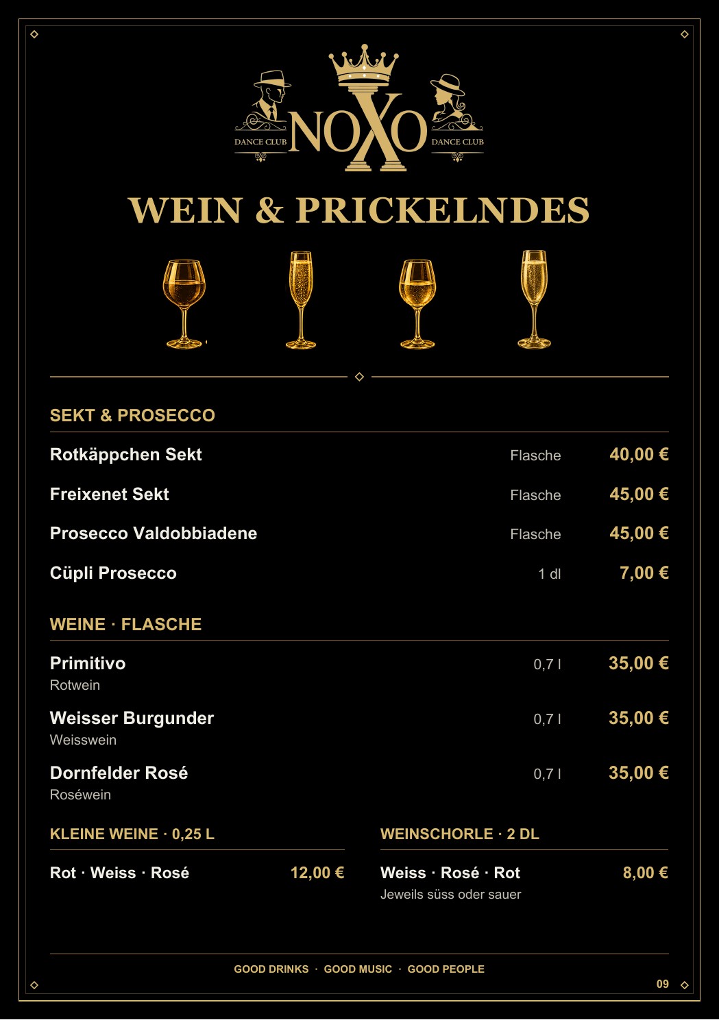 Wein und Prickelndes